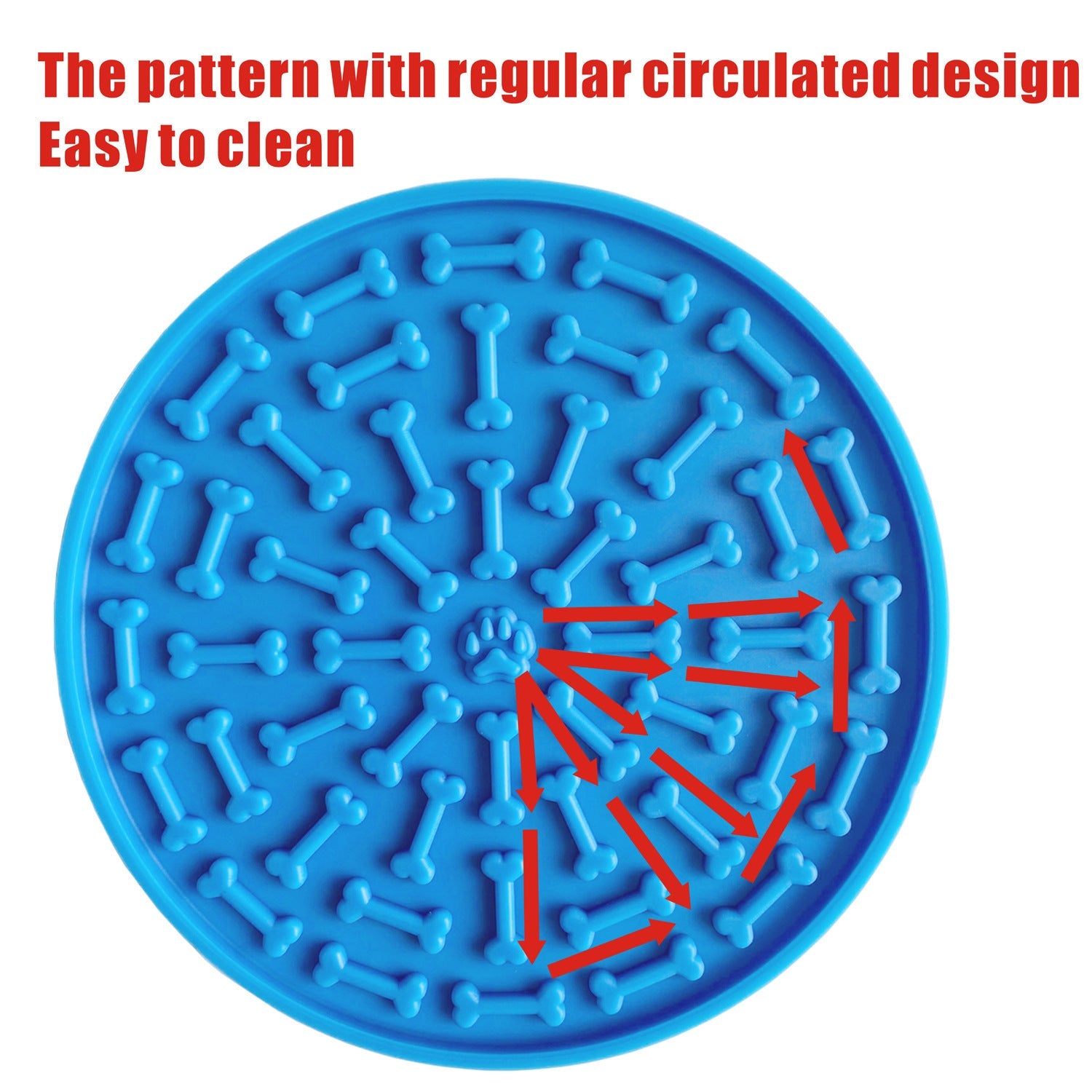 JMT-092106 Silicone Dog Licking Pad - Pet Slow Food Plate, 18.5 x 18.5 cm
