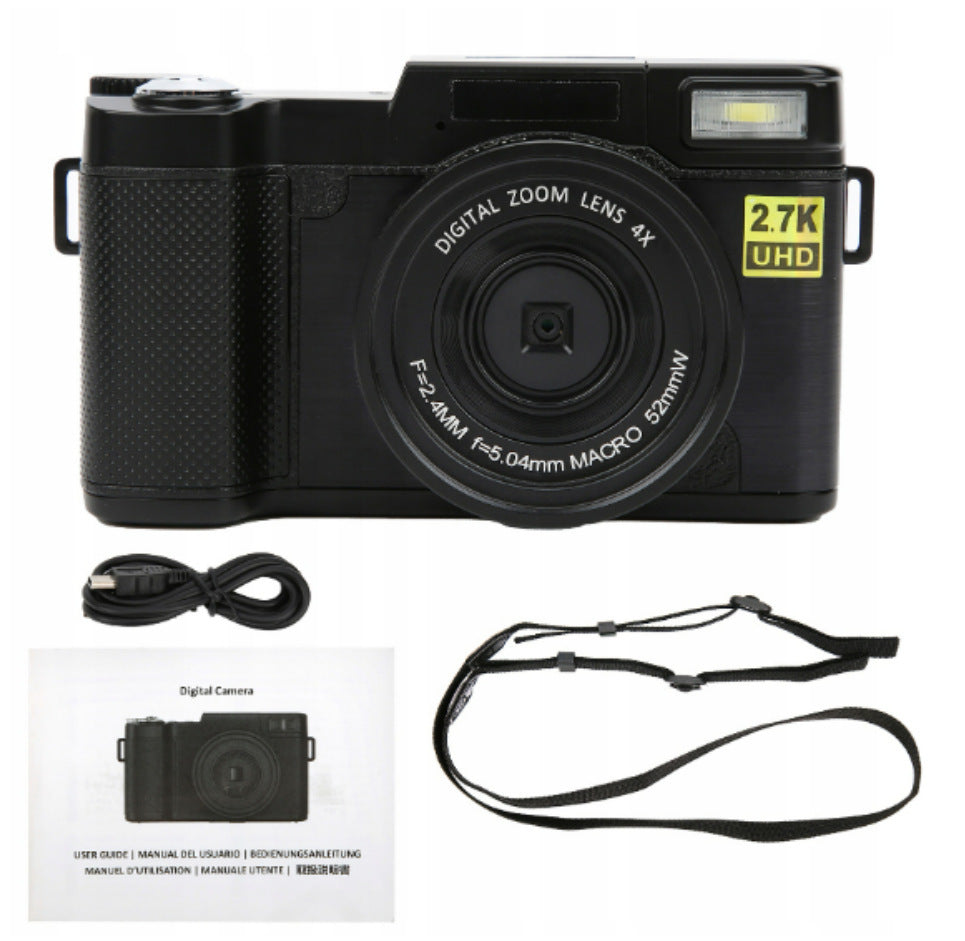 JMT-092170 27K HD Flip Screen Digital Camera with 30MP Resolution and Wide-Angle Lens Options