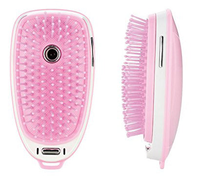 JMT-092170 Electric Head Massage Comb with Cold Spray and Anti-Static Hair Care Function, Lithium Battery, Pink Color