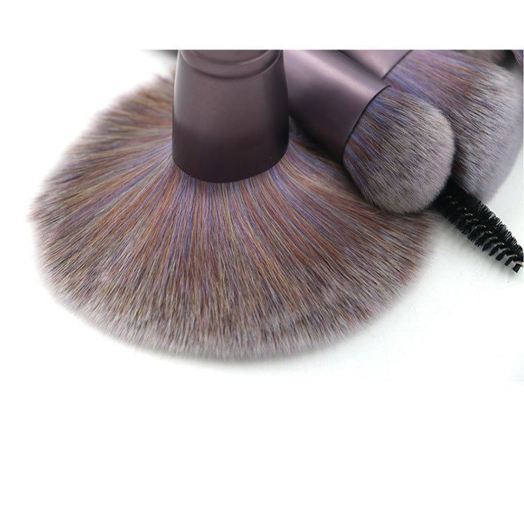 JMT-093066 Portable Man-Made Fiber Hair Makeup Brush with Wooden Handle - 18cm Length