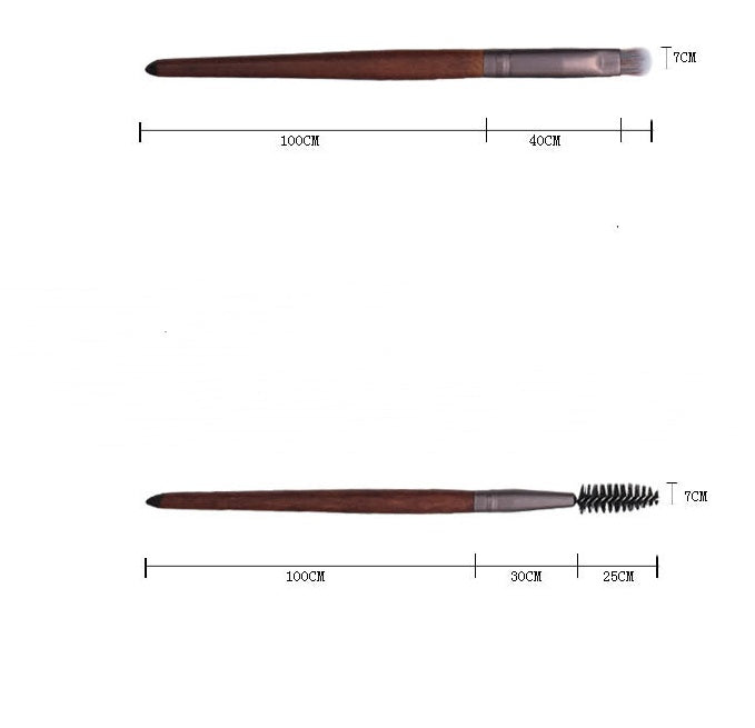 JMT-093066 Portable Man-Made Fiber Hair Makeup Brush with Wooden Handle - 18cm Length