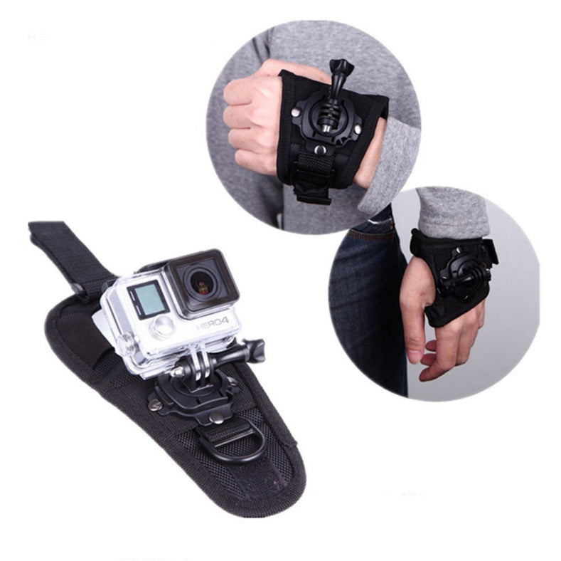 JMT-093322 360-Degree Rotating Palm Wrist Strap for Action Cameras - Comfortable and Versatile Mount for Cycling, Snowboarding, and Surfing
