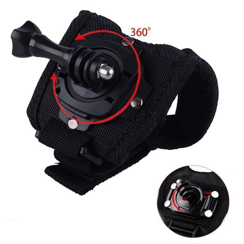 JMT-093322 360-Degree Rotating Palm Wrist Strap for Action Cameras - Comfortable and Versatile Mount for Cycling, Snowboarding, and Surfing