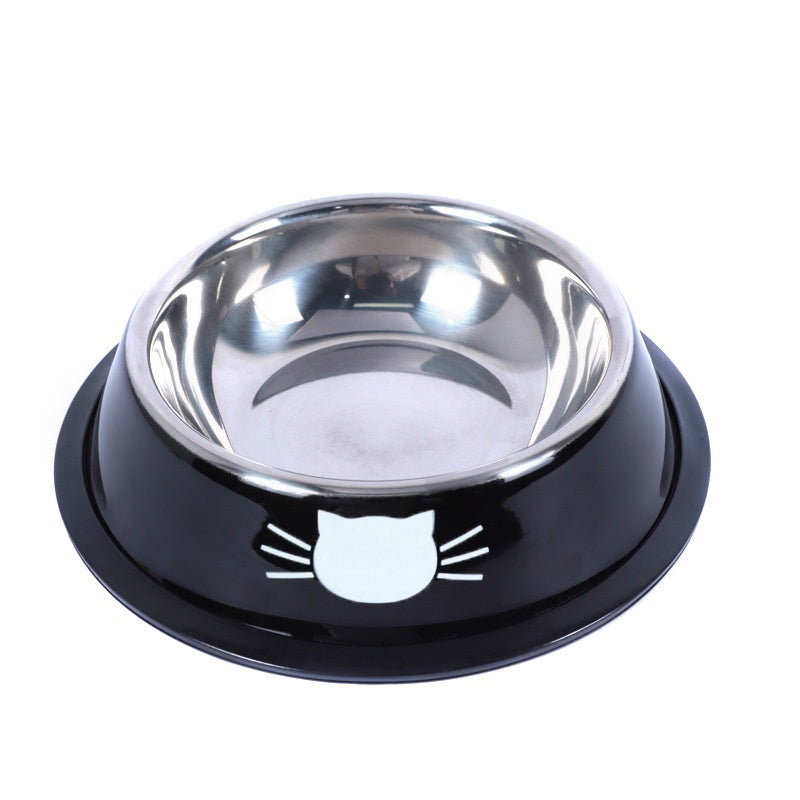 JMT-093770 Non-Slip Stainless Steel Cat Food Bowls with Removable Rubber Base for Small Cats