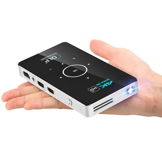 JMT-093962 Wireless DLP Home Projector with 1000 Lumens Brightness and 2000:1 Contrast Ratio, Supports HD, Android System, and Built-in Battery
