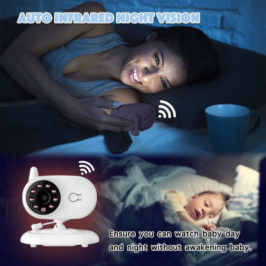 JMT-094474 3.5 Inch Baby Care Night Vision Monitor with Two-Way Intercom and Temperature Display