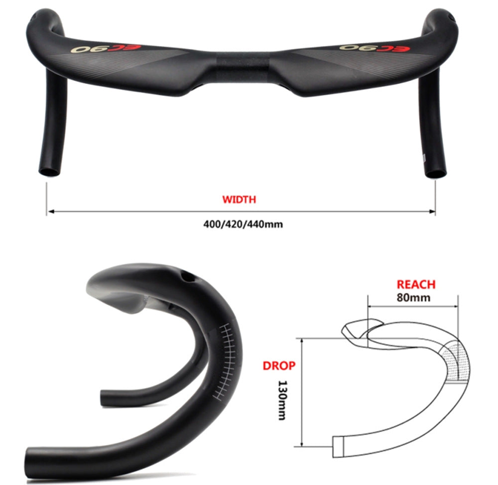 JMT-094474 Full Carbon Fiber Road Bike Handlebars - Lightweight Design for Enhanced Performance