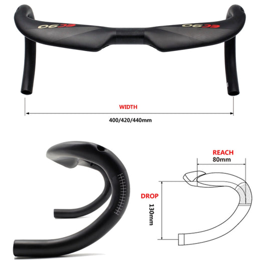 JMT-094474 Full Carbon Fiber Road Bike Handlebars - Lightweight Design for Enhanced Performance