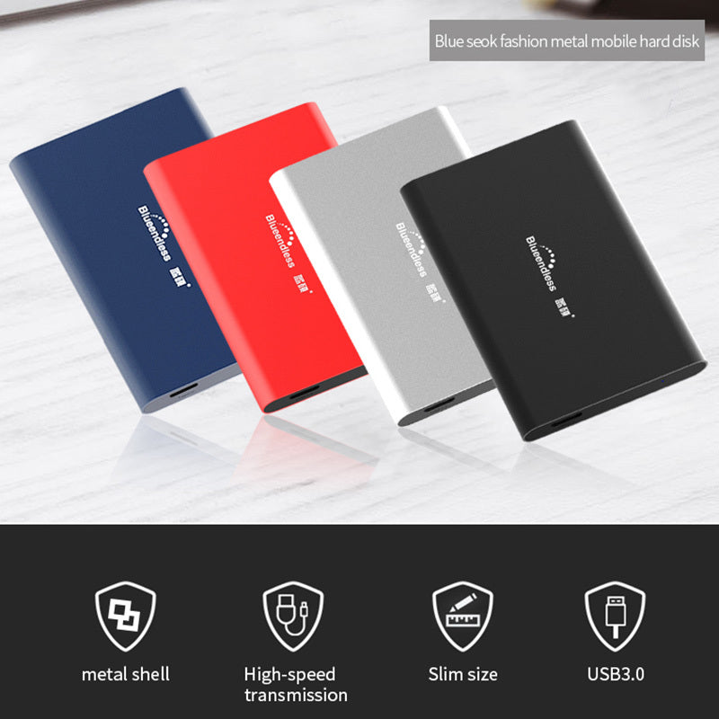JMT-095114 High-Speed 2.5-Inch Mobile Hard Disk with USB 3.0 Interface - Available in Multiple Colors