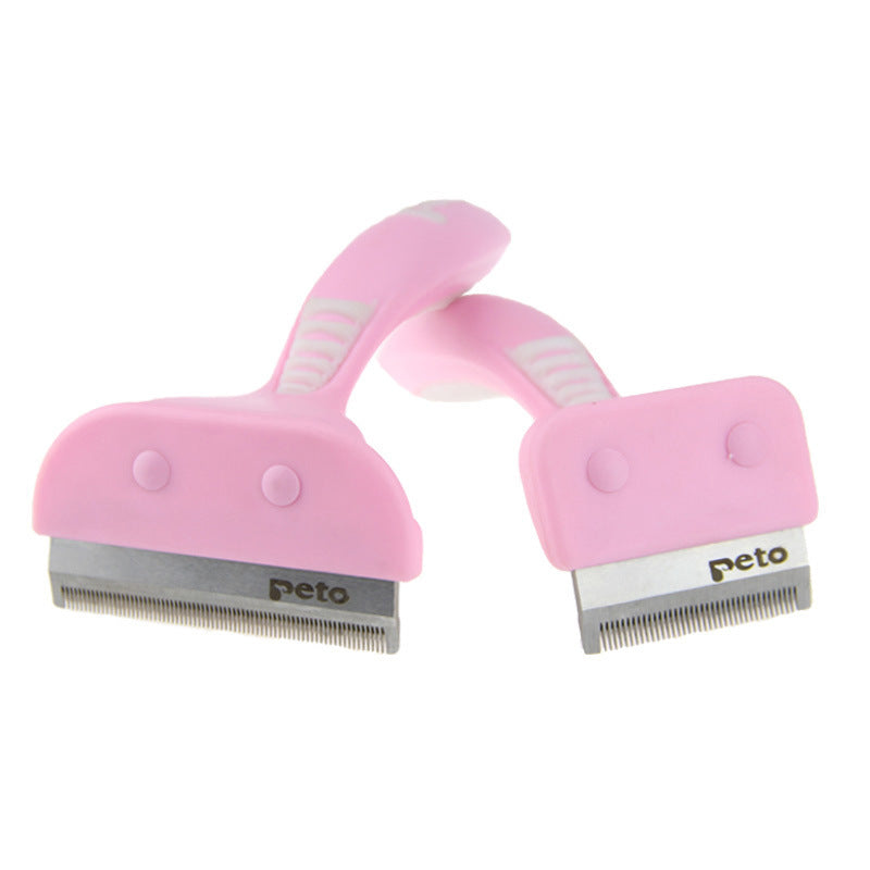 JMT-095178 Pet Hair Removal Comb for Cats and Dogs - Medium and Large Sizes Available in Black and Pink Handles