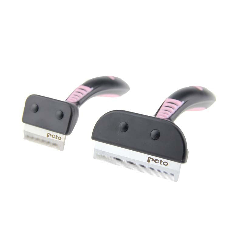 JMT-095178 Pet Hair Removal Comb for Cats and Dogs - Medium and Large Sizes Available in Black and Pink Handles