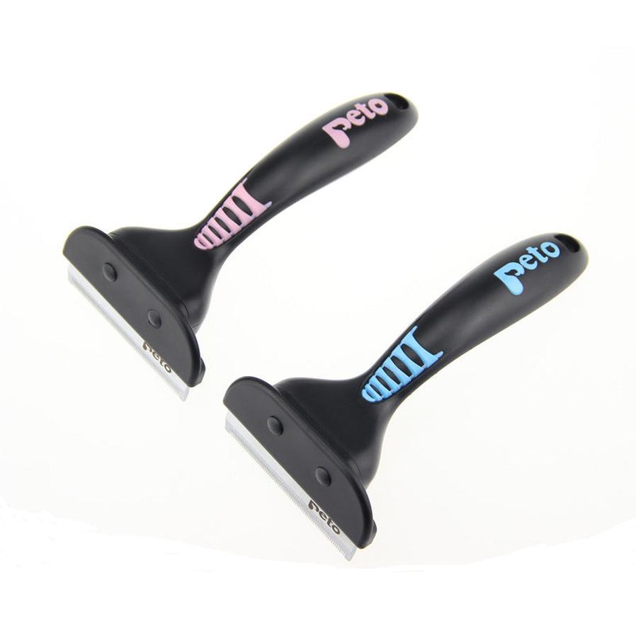 JMT-095178 Pet Hair Removal Comb for Cats and Dogs - Medium and Large Sizes Available in Black and Pink Handles