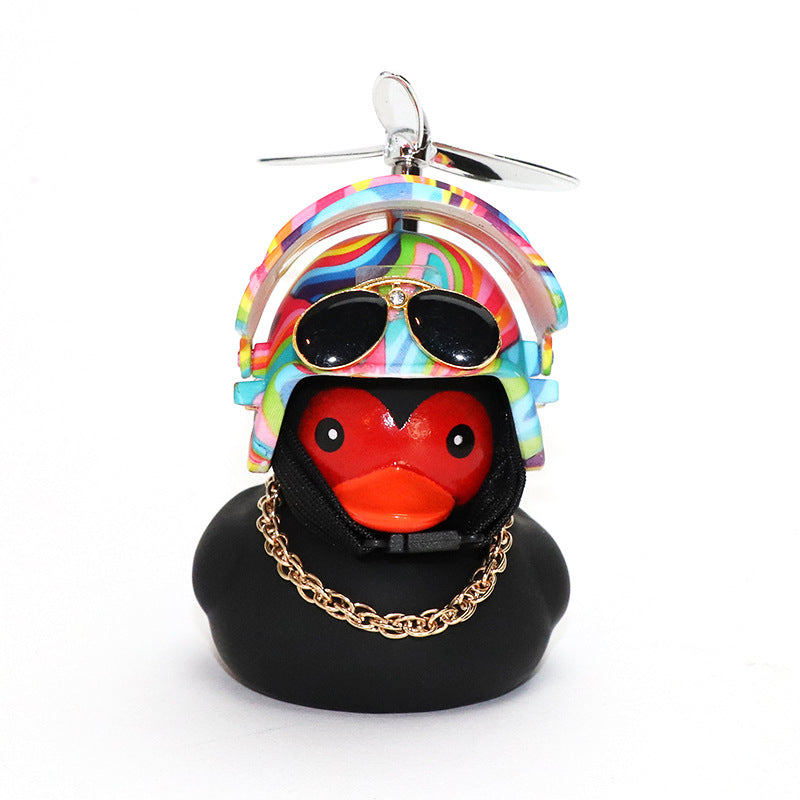 JMT-095306 Bamboo Dragonfly Duck Car Decoration - Three-Level Design with Ginger and Black Ducks