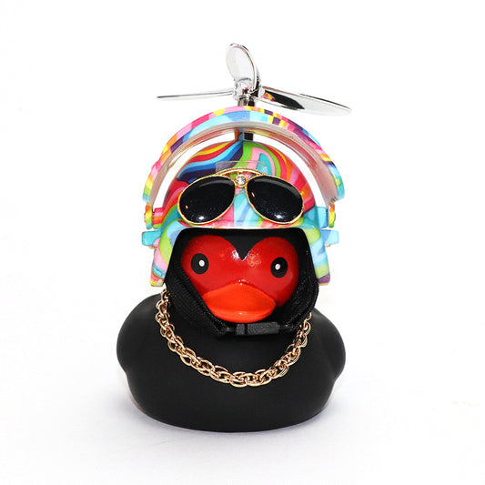 JMT-095306 Bamboo Dragonfly Duck Car Decoration - Three-Level Design with Ginger and Black Ducks