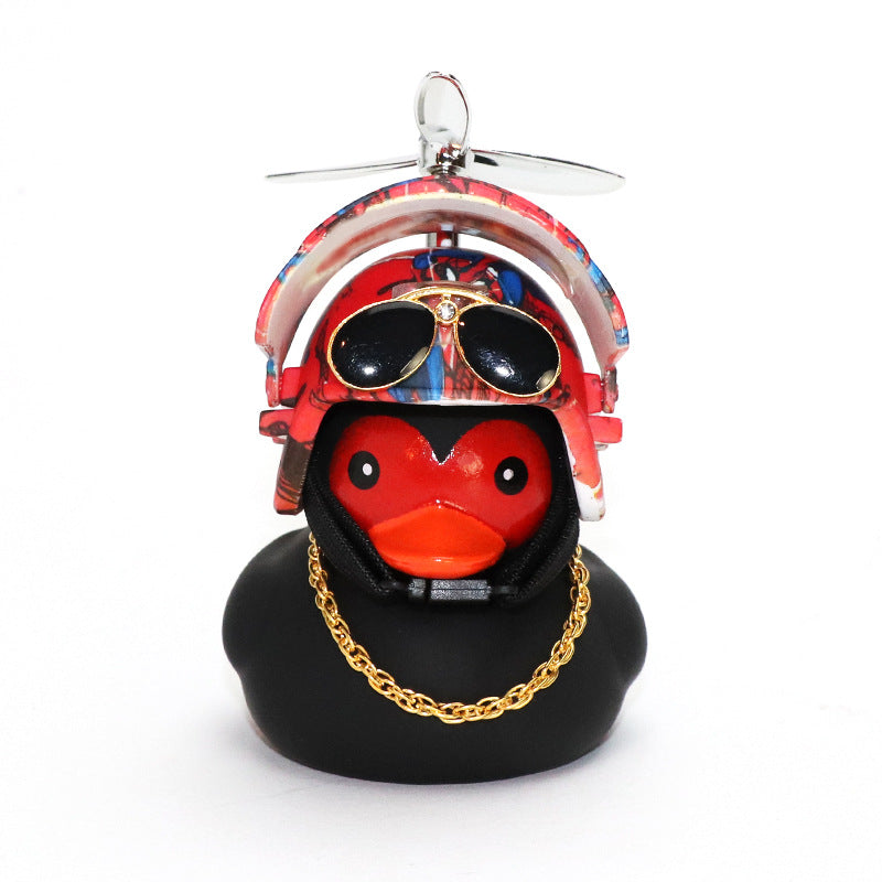 JMT-095306 Bamboo Dragonfly Duck Car Decoration - Three-Level Design with Ginger and Black Ducks