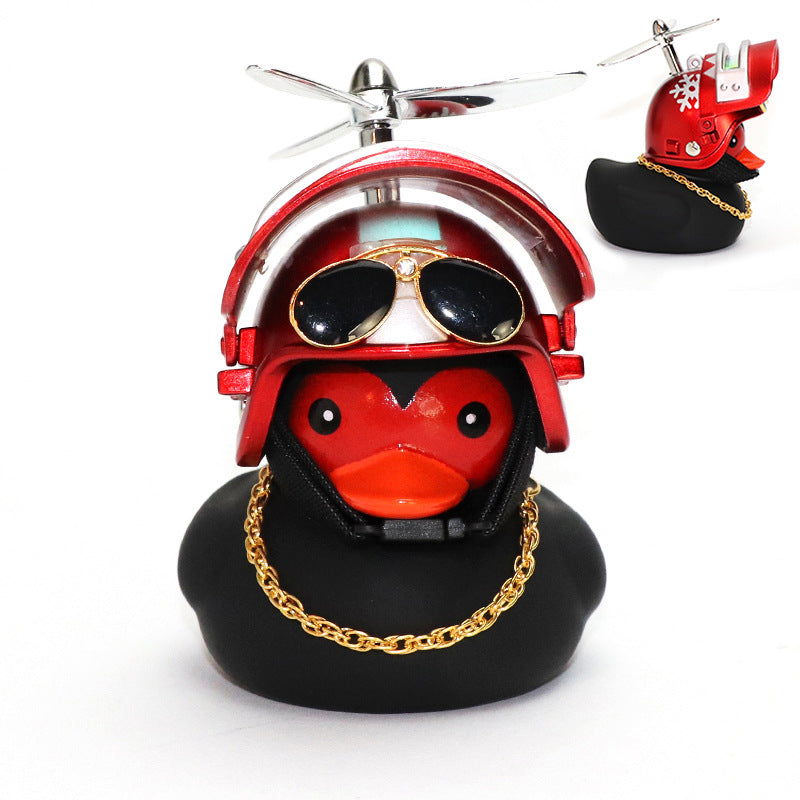 JMT-095306 Bamboo Dragonfly Duck Car Decoration - Three-Level Design with Ginger and Black Ducks