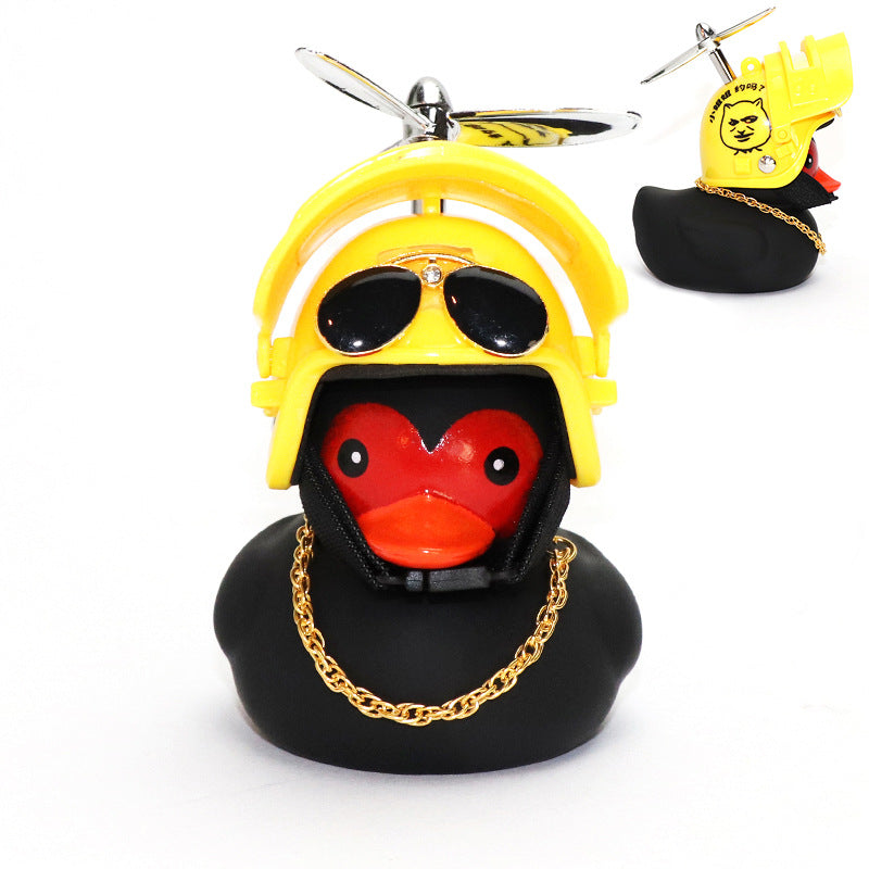 JMT-095306 Bamboo Dragonfly Duck Car Decoration - Three-Level Design with Ginger and Black Ducks