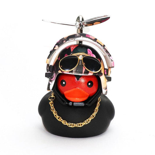 JMT-095306 Bamboo Dragonfly Duck Car Decoration - Three-Level Design with Ginger and Black Ducks