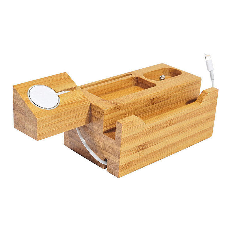 JMT-095434 Bamboo Multi-Device Charging Dock for iPhone, Apple Watch, AirPods, and More