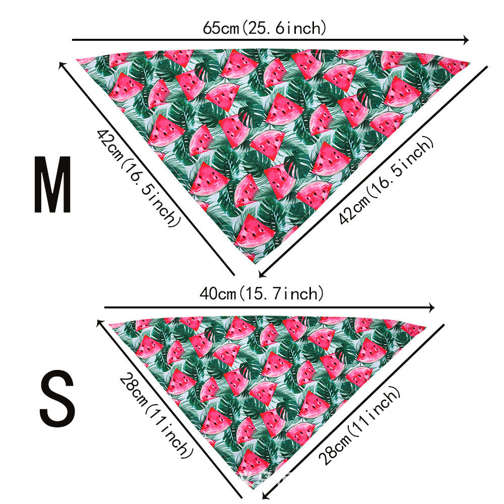 JMT-095562 Tropical Wind Fruit Pet Drool Towel for Dogs - Floral Design, Available in Multiple Sizes