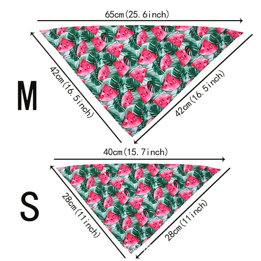 JMT-095562 Tropical Wind Fruit Pet Drool Towel for Dogs - Floral Design, Available in Multiple Sizes