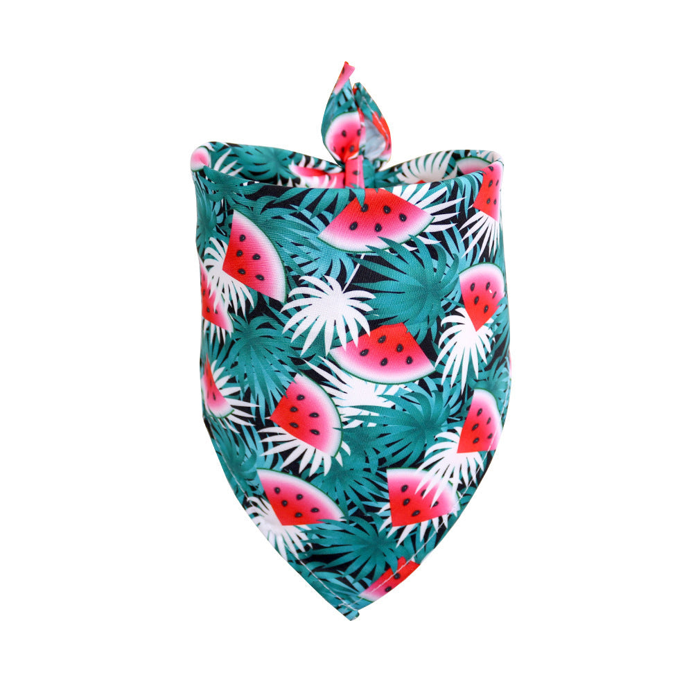 JMT-095562 Tropical Wind Fruit Pet Drool Towel for Dogs - Floral Design, Available in Multiple Sizes