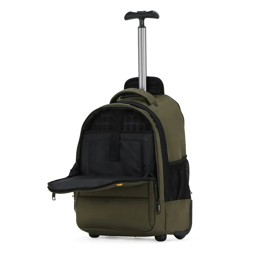 JMT-095818 Custom Trolley Backpack with Wheels for Air Travel and Cabin Use