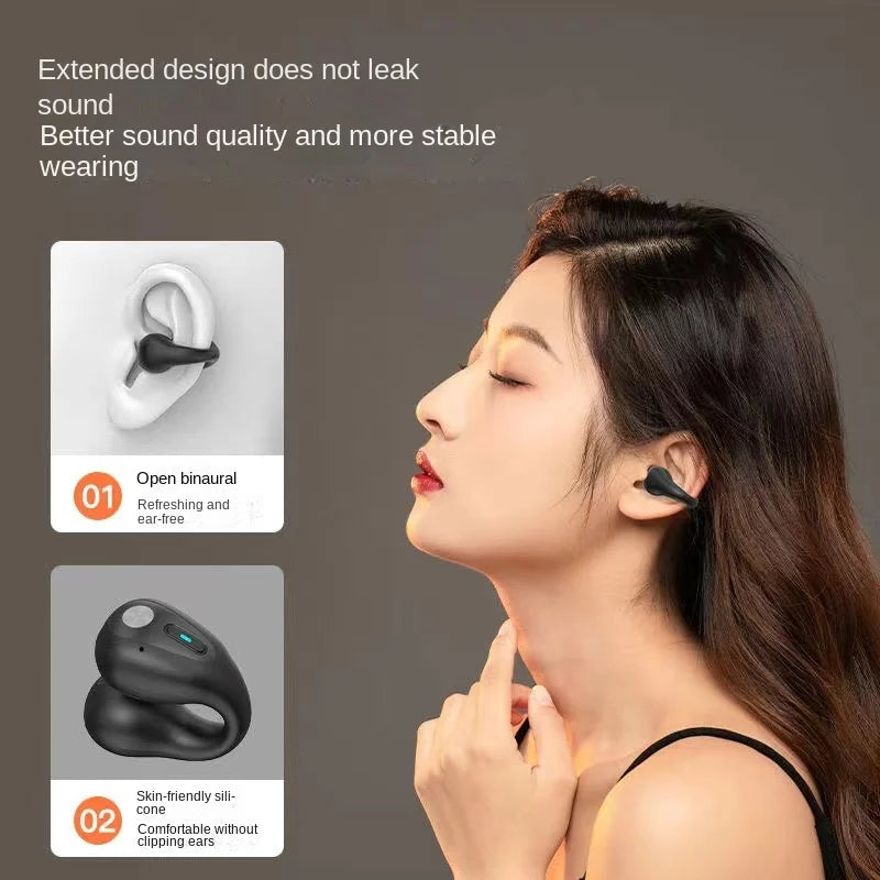 JMT-096266 AI Translation Bluetooth Headset with Long Battery Life and LED Display for Enhanced Air Conduction