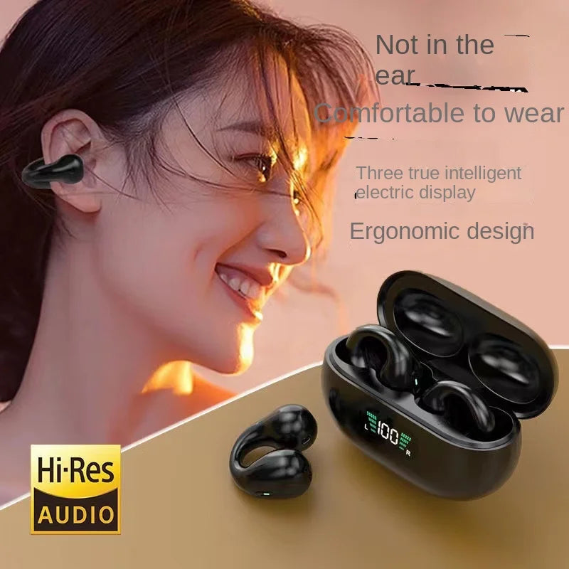 JMT-096266 AI Translation Bluetooth Headset with Long Battery Life and LED Display for Enhanced Air Conduction