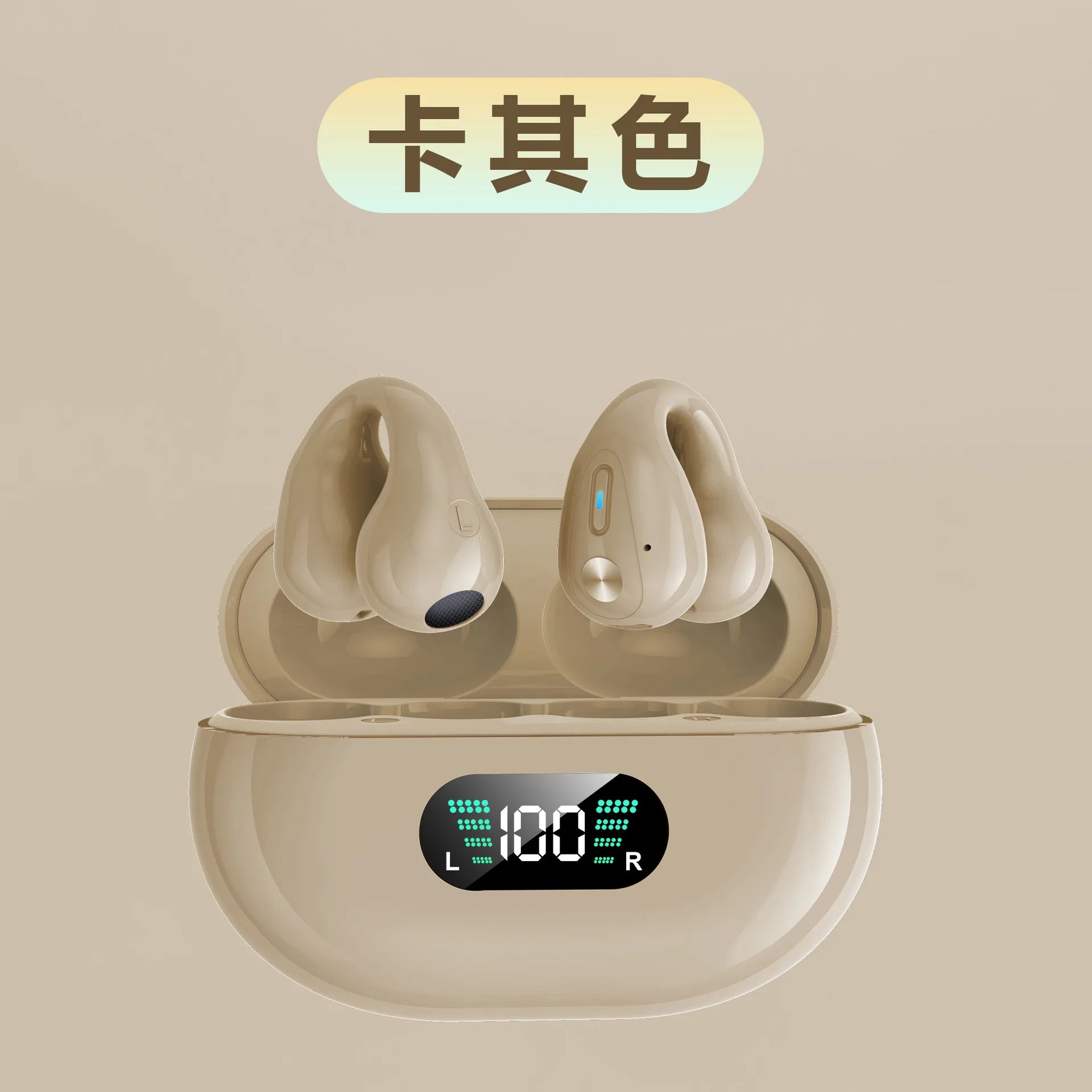 JMT-096266 AI Translation Bluetooth Headset with Long Battery Life and LED Display for Enhanced Air Conduction