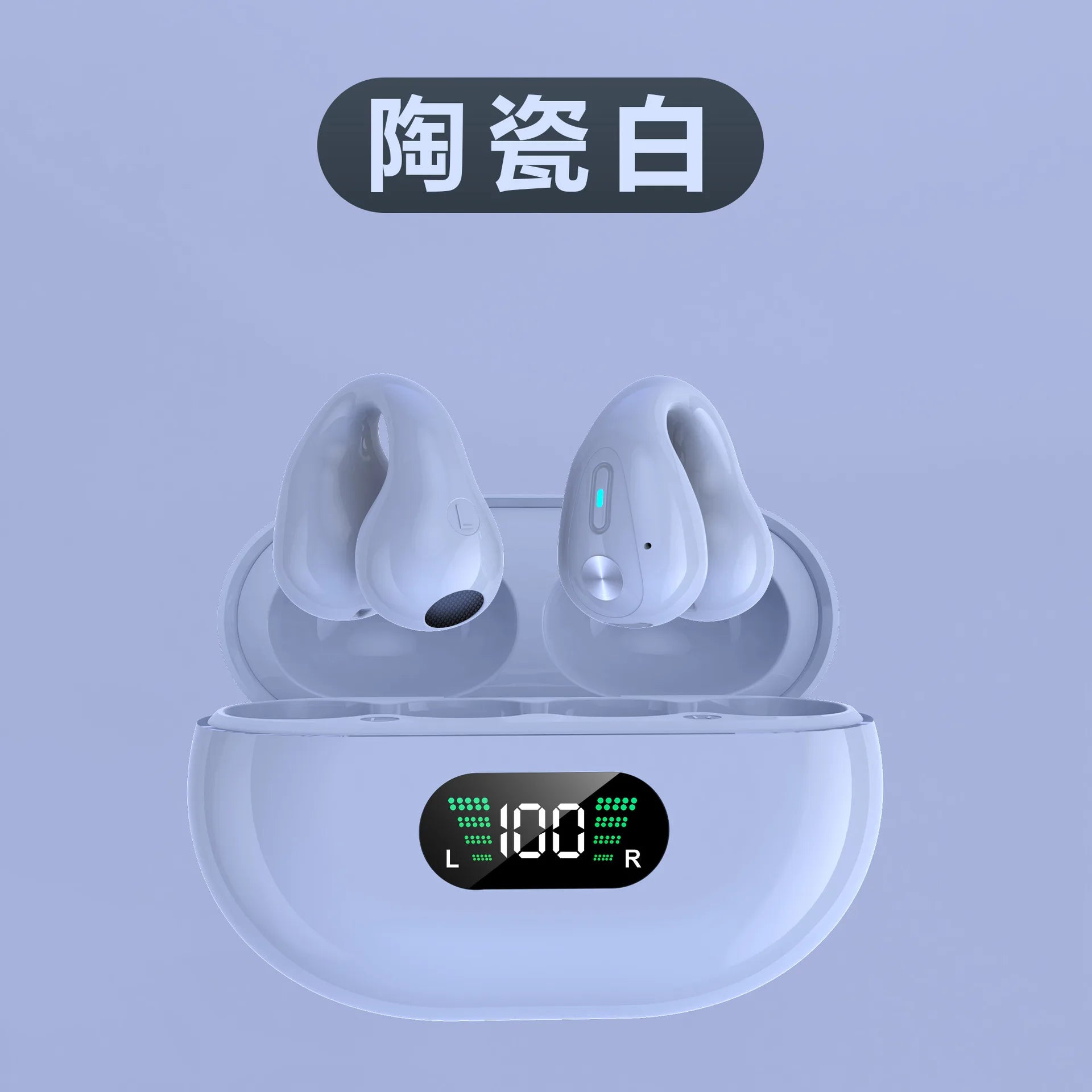 JMT-096266 AI Translation Bluetooth Headset with Long Battery Life and LED Display for Enhanced Air Conduction