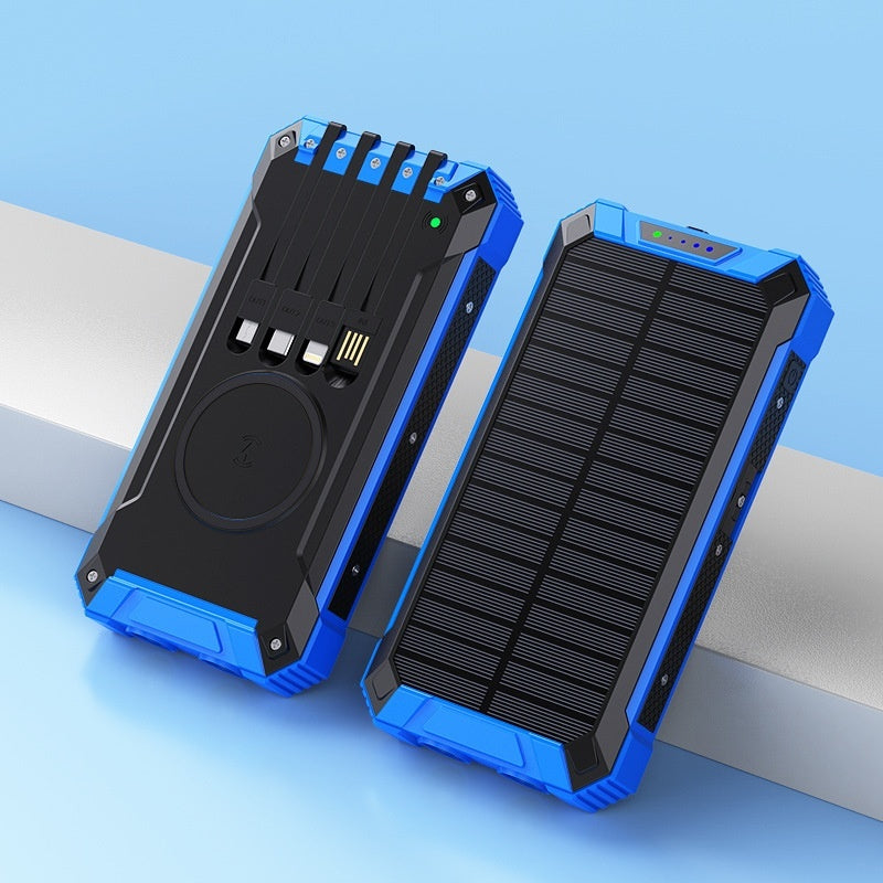 JMT-096266 Portable Solar Wireless Charger Power Bank – Multiple Colors Available
