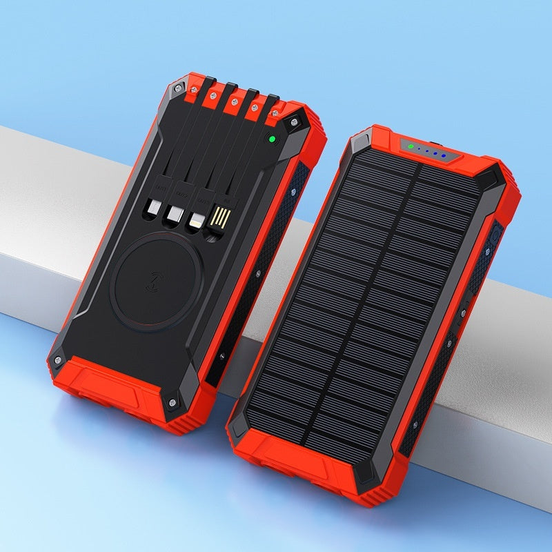 JMT-096266 Portable Solar Wireless Charger Power Bank – Multiple Colors Available