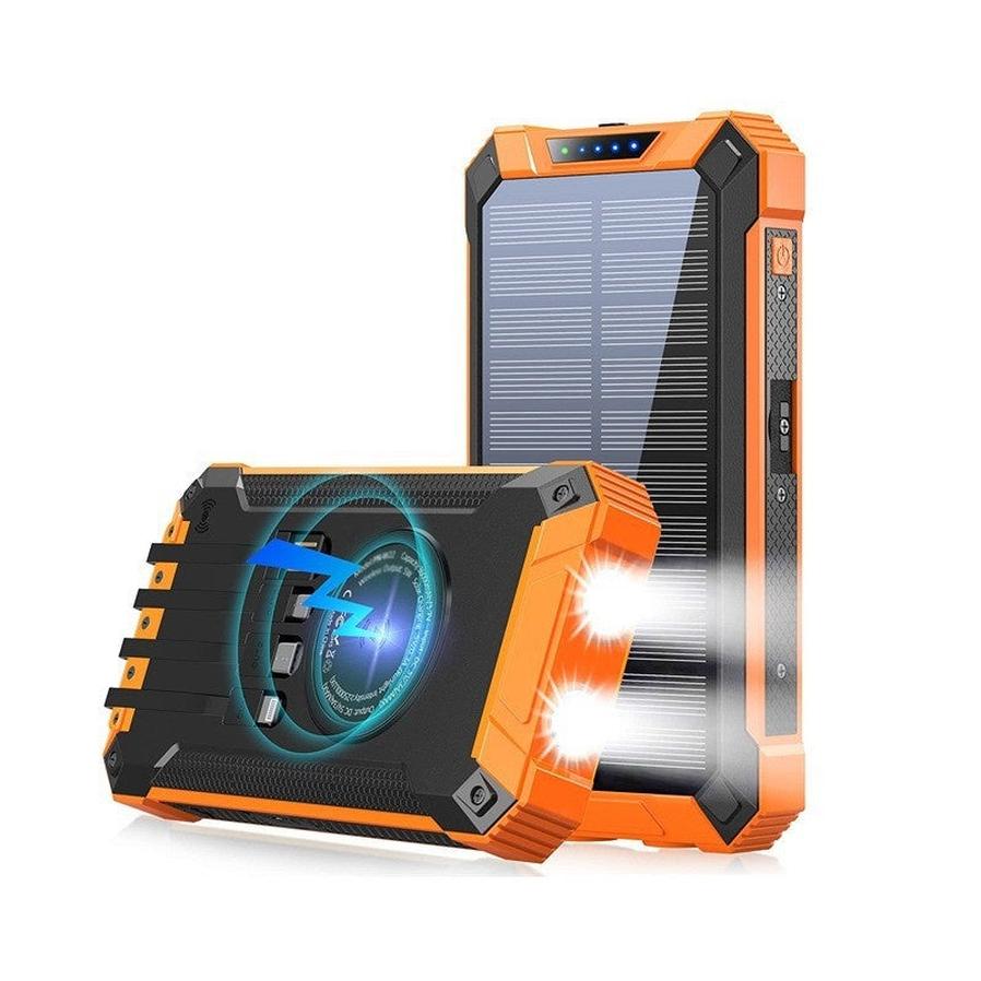 JMT-096266 Portable Solar Wireless Charger Power Bank – Multiple Colors Available