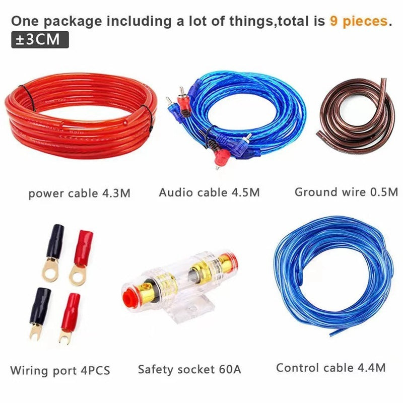 JMT-096266 RCA Audio Cable with Copper-Clad Aluminum Core for Subwoofer Amplifier Connection