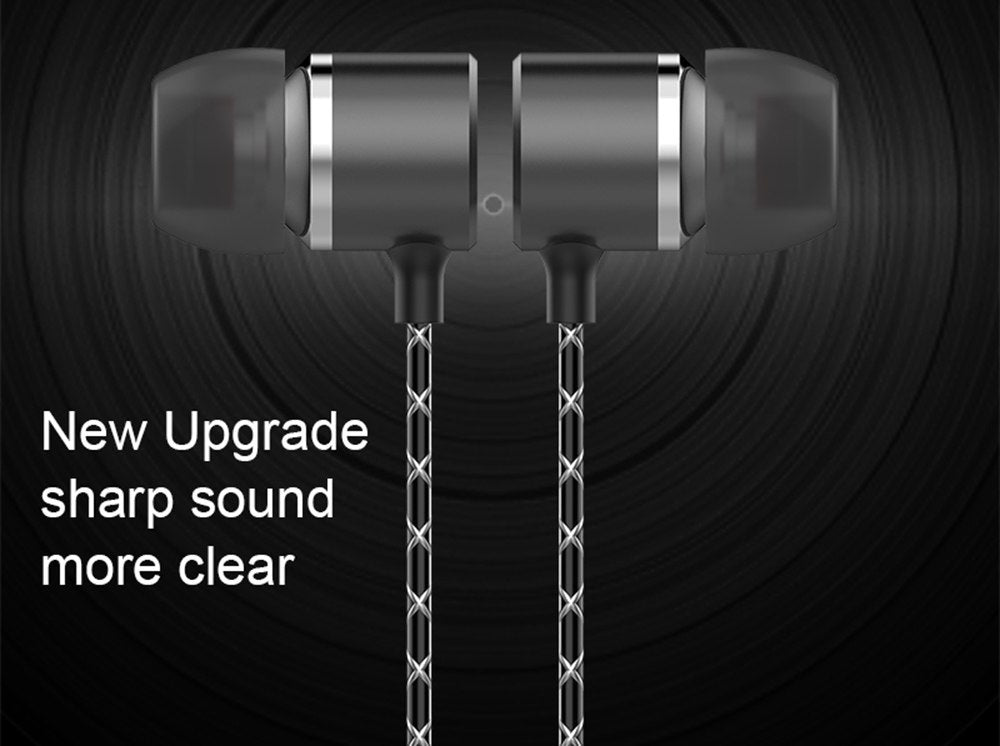 JMT-096586 Metal In-Ear Headphones with Microphone and Noise Cancelling Feature