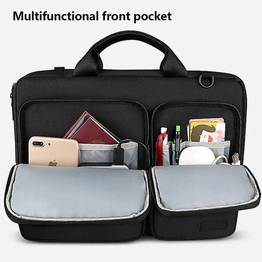 JMT-096650 Stylish Laptop Messenger Bag with Zipper Closure - Versatile Briefcase for Office Use