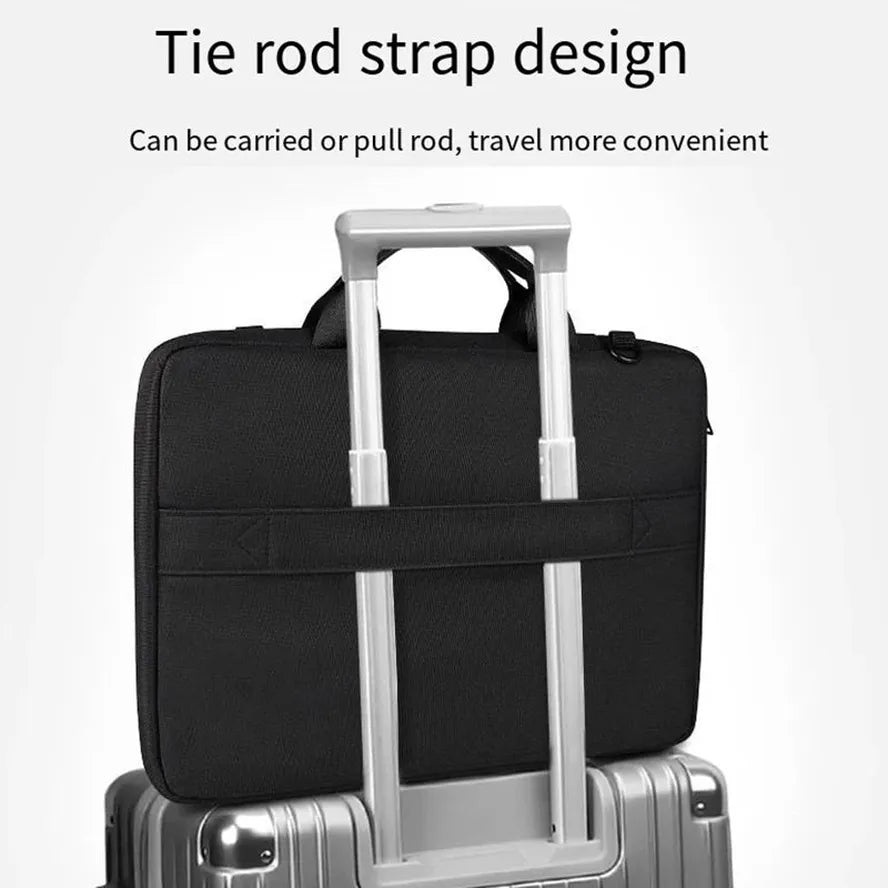 JMT-096650 Stylish Laptop Messenger Bag with Zipper Closure - Versatile Briefcase for Office Use