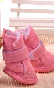 JMT-096714 Warm Snow Boots for Small Dogs - Cozy Cotton and Rubber Sole Shoes for Bichon Puppies