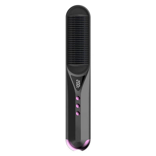JMT-097226 Dual-Use Curly and Straight Hair Comb with Tourmaline Ceramic Technology