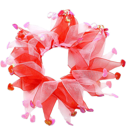 JMT-097866 Valentine's Day Pet Hairband and Scarf Set for Dogs - Stylish Holiday Accessories