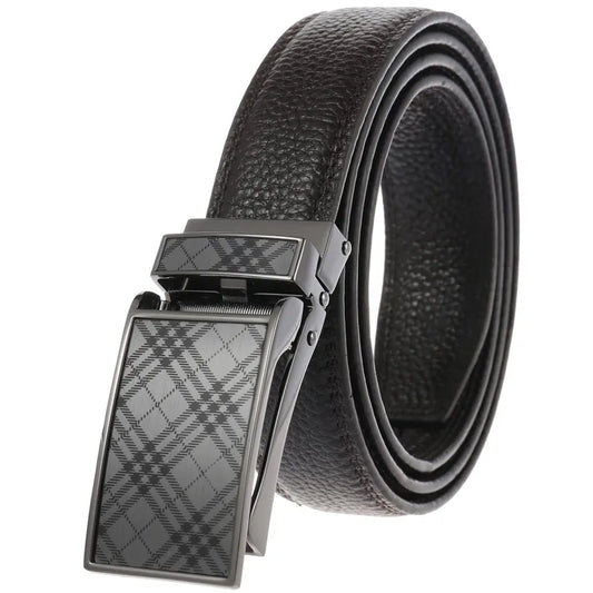 JMT-097994 Men's Automatic Buckle Business Belt - 3.1cm Width, Model LY33-30015-5