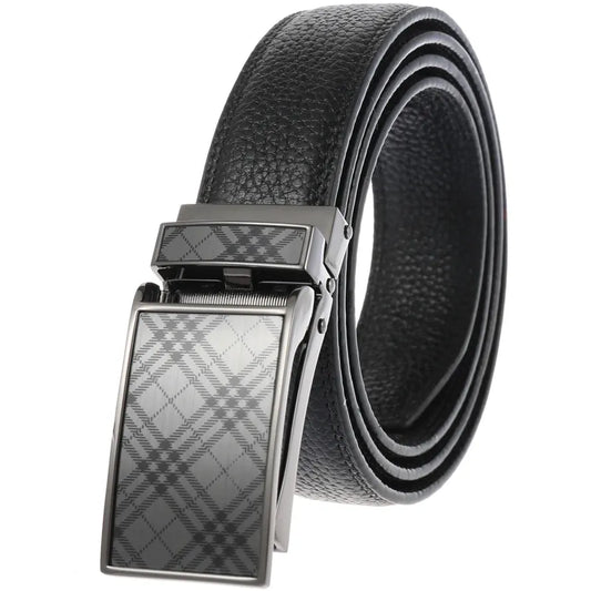 JMT-097994 Men's Automatic Buckle Business Belt - 3.1cm Width, Model LY33-30015-5