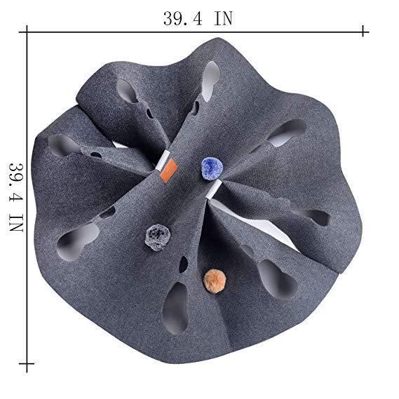 JMT-098698 Cozy Cat Hole Blanket in Gray and Blue - Flame Retardant Polyester with Alloy Features
