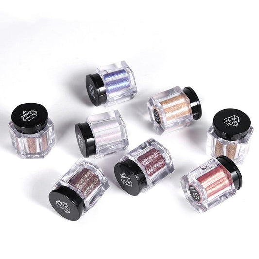 JMT-098826 Polarized Diamond Eyeshadow Powder - 8 Vibrant Colors Including Purple, Gold, Green, and More