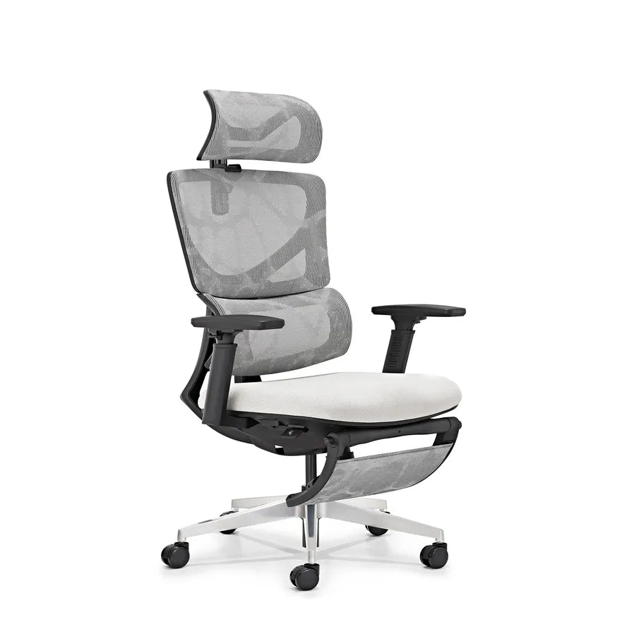 JMT-099146 Ergonomic Height Adjustable Mesh Computer Chair with Lumbar Support and Footrest