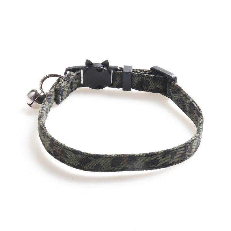 JMT-099210 Soft Cloth Cat Collar with Adjustable Size and Bell