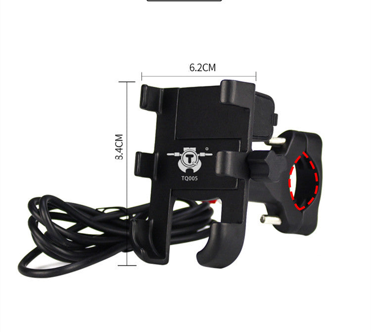 JMT-099402 Aluminum Alloy Mobile Phone Holder for Bicycles and Electric Motorcycles - Shockproof and Waterproof Navigation Stand