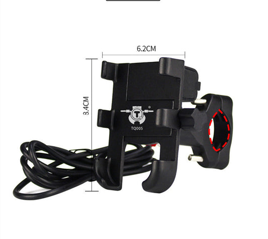 JMT-099402 Aluminum Alloy Mobile Phone Holder for Bicycles and Electric Motorcycles - Shockproof and Waterproof Navigation Stand