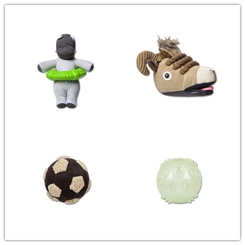 JMT-099530 Durable Glow-in-the-Dark Football & Multifunctional Dog Toys Bundle